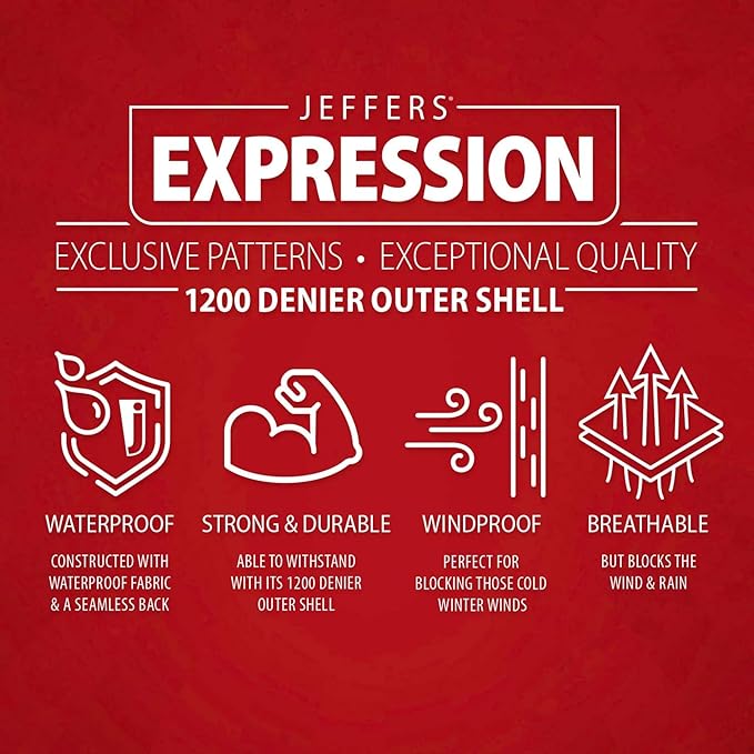 Jeffers Expression 1200 Denier Standard Neck Turnout Blanket for Horses, 66"- Water Proof, Breathable, 240 gram Polyfill for Medium Weight Warmth, Winter Protection for Stall, Barn – Bloomin' Toolin
