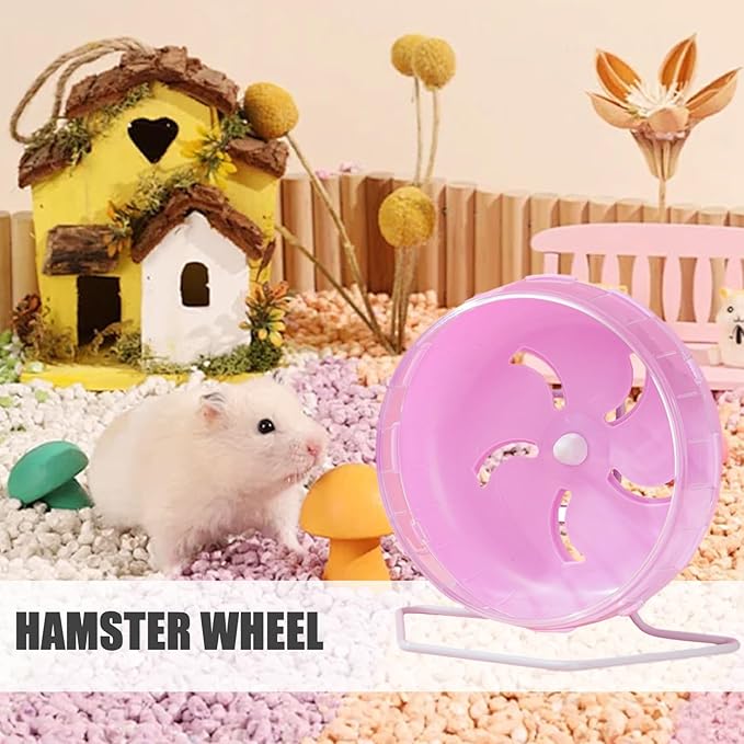 Doefo Silent Hamster Wheel 6 Inch - Quiet Hamster Wheel Dwarf Hamster Toys | Hamster Exercise Wheels Small Animal Toys, Exercise Wheel for Hamsters, Gerbils, Mice, Hedgehog
