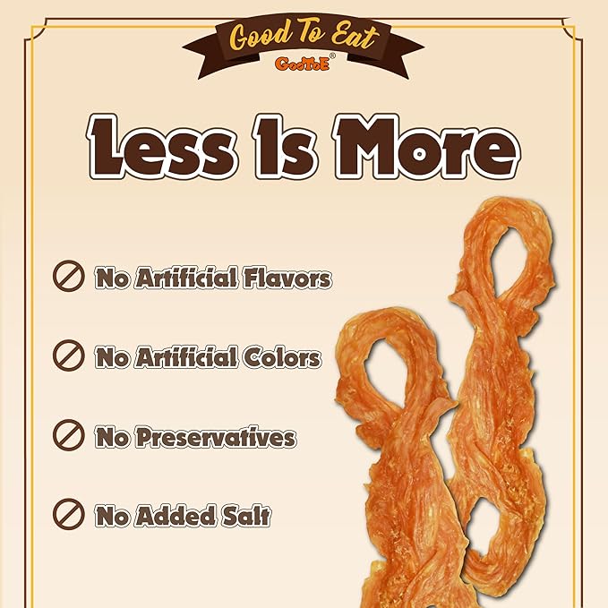 Gootoe Turkey Tendons for Dogs – All-Natural, Hypoallergenic Dog Treats, Rawhide Alternative, Long Lasting Puppy Chews, Healthy Dog Treats for Small Breeds, Rope (L), 16 oz Pack (1 lb)