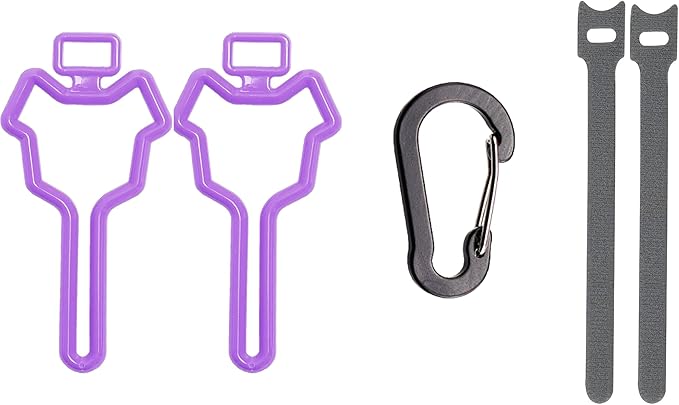 Dog Poop Bag Holder, Waste Bag Holder, Dog Poop Bag Carrier, Hand Free Holder (2 pack, Purple)