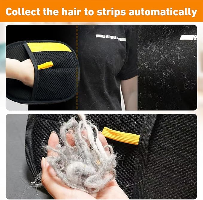 Electrostatic Pet Hair Remover Glove,Magic Brush Pet Hair,Sniffy Universe Dog Brush,Pet Hair Removal Gloves for Pet Hair,Reusable Cat & Dog Hair Remover for Carpet, Curtain(2pcs)