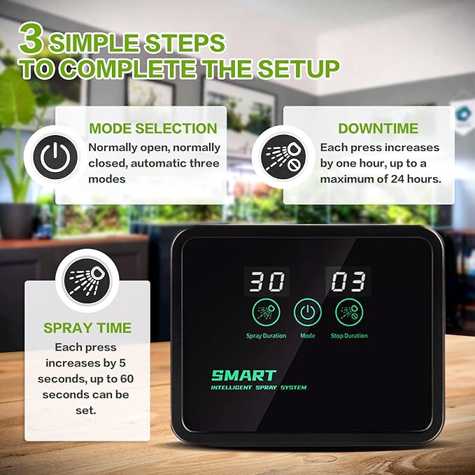 Reptile Fogger Automatic Reptile Mister Fogger for Terrarium, Timed Terrariums Humidifiers for Chameleon/Lizard/Snake/Turtle/Frog