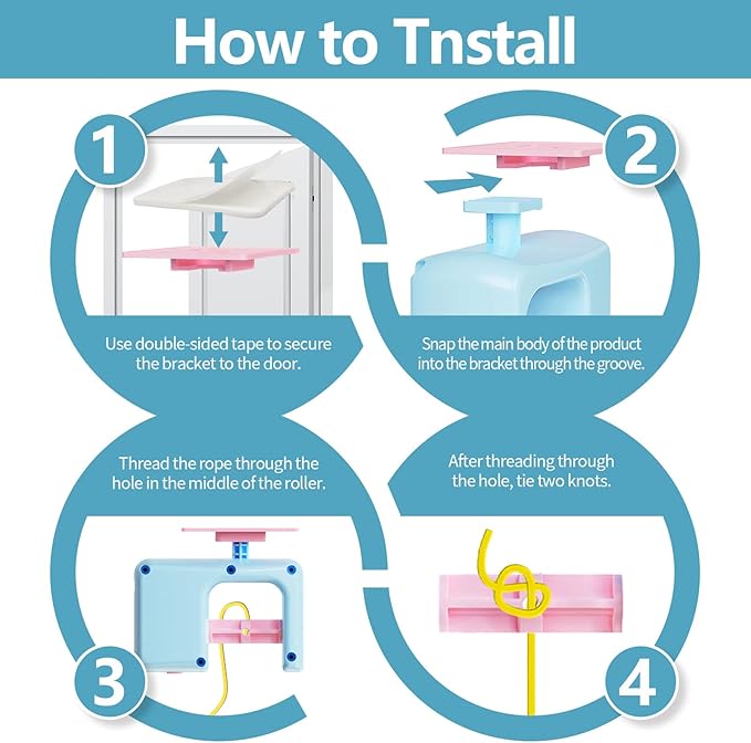 Interactive Cat Toys for Indoor Cats,Hanging Electric Automatic Retractable Kitty Toys Detachable with 2 Caterpillar for Bored Cats