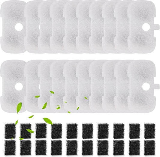 SORON 20 Packs Filter Replacement Compatible with PETLIBRO Cat Water Fountain PLWF005/PLWF105/PLWF115/PLWF106/PLWF116/PLWF305, Upgrade Replacement Filters Fit Pet libro Water Fountain, Easy to Install