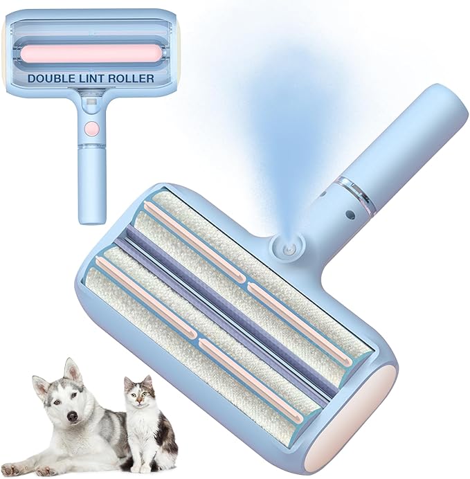 Pet Hair Removal Tool: New Upgraded Pet Hair Remover with Fur Bin-Reusable Lint Roller for Pet Hair-Cat and Dog Hair Remover for Couch, Furniture, Carpet, Clothes, Car Seat - Essential for Pet Owners