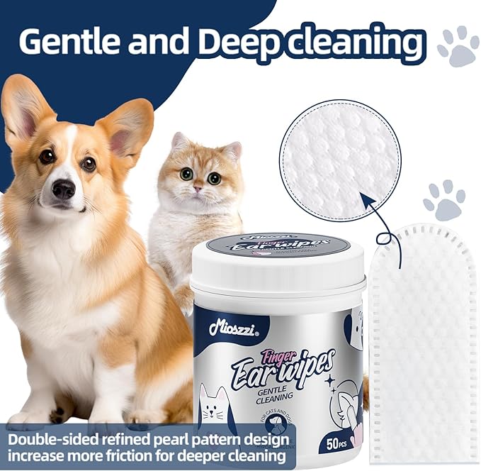 MIOSSZI Pet Grooming Kit 4in1: 40 Glove Wipes, 50 Ear Wipes, 160 Body & Paw Wipes, 130 Eye Wipes for Dogs & Cats - Hypoallergenic with Coconut Oil & Aloe Vera, Rinse-Free Care