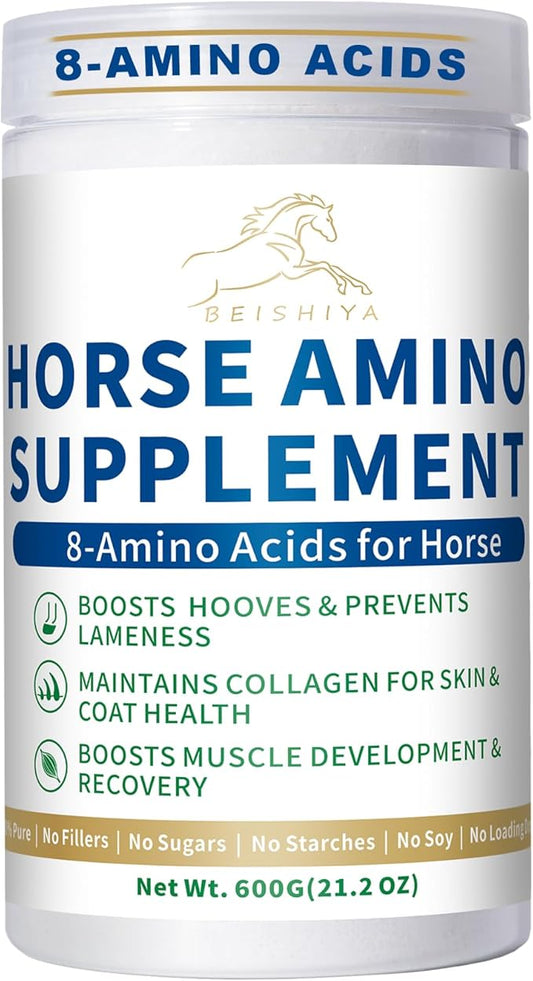 Horse Supplement for Joint, Hoof, and Coat Health, 8 Amino Acids for Horses, 30-Day Fast Results, XL Power Formula Boost Hooves & Prevent Lameness, Immune Health, Muscle Growth, 110-Day Supply