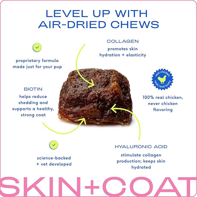 Native Pet Omega Skin and Coat Chews for Dogs - Dog Skin and Coat Supplement for Healthy, Shiny Fur, Reduce Shedding and Dry Spots - Made with Omega 3 Fish Oil and Wild-Caught Salmon Oil - 30 Chews