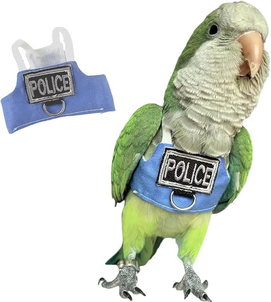 Bird Flight Harness Vest, Parrot Flight Suit with Leash, Bird Flying Clothes with Rope and Handle for Outdoor Activities (Without Leash,Budgie)
