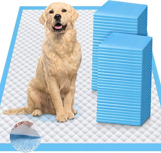 Upgraded 4XL 36"x36" Thicken 6 Layers Dog Pee Pads, Ultra Absorbent Pee Pads, Absorb up to 12 Cups, Leak-Proof & Quick Dry Puppy Pads for Puppy,Surgery, Older,Cats, Rabbits,45 Counts