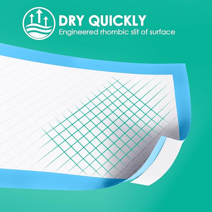 JollyMate Dog Pee Pads Extra Large 36"x36", 50 Pack X-Large Super Absorbent Pet Training Pads with Adhesive Tabs, 6 Layers Thick Leak-Proof Potty Pads for Dogs and Puppies