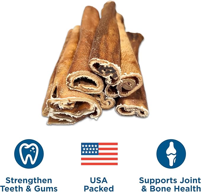Best Bully Sticks 6 Inch Natural Collagen Sticks for Dogs - 10 Count (Pack of 1) - Long-Lasting, Rawhide Free, Beef Treat