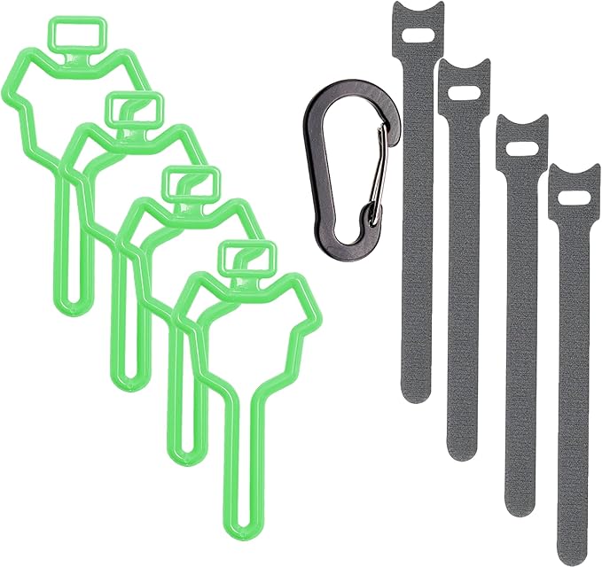 Dog Poop Bag Holder, Waste Bag Holder, Dog Poop Bag Carrier, Hand Free Holder (4 pack, Green)
