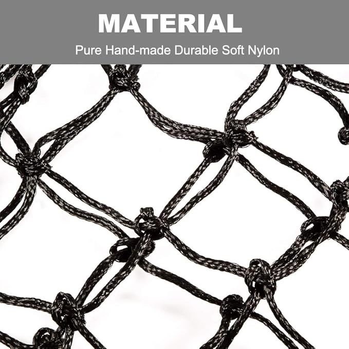 BLOOMOAK Hay Net for Horse, Black Hay Bag 40" Length and 4" Larger Holes with Metal Rings for Goat/Donkeys/Older Horses 2 PCS (40" Length & 4“ Hole)…