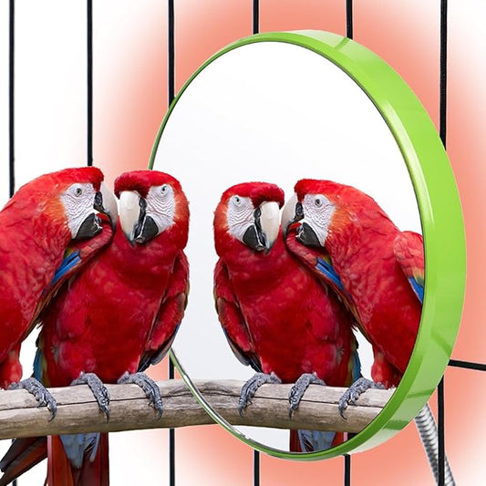 Snuggle-Up Bird Cage Heater,Bird Cage Accessories,Bird Warmer Pad with Mirror for Parrots Parakeets African Grays and Small Pet,12V, 4.7"