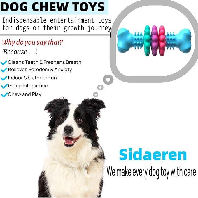 Puppy Teething Toy, Durable Chew Toy for Small Dogs, Interactive Bone Toy to Keep Puppies Busy, Teeth Cleaning Dog Toy for Small Breeds