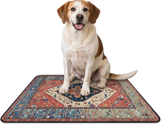 Lahome Reusable Washable Puppy Pads - 2 Pack Super Absorbent & Waterproof Dog Training Mats for Potty, Crate and Floor - Leakproof Pee Pads with Non-Slip Backing (Red, 36"x48")