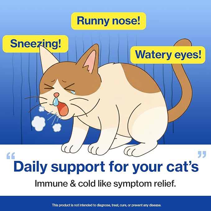 Doctor By FELYSIN L-lysine for Cats Lysine Supplements Immune Support Allergy Relief Sneezing Runny Nose Watery Eyes Respiratory Treatment with Beta-glucan, 30 Lickable Formula Individually Packaged