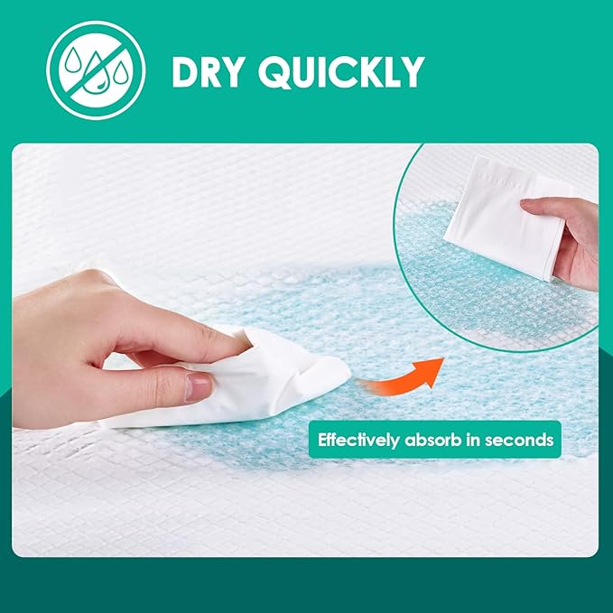 JollyMate Dog Pee Pads Extra Large 30"x36", 50 Pack X-Large Super Absorbent Pet Training Pads with Adhesive Tabs, 6 Layers Thick Leak-Proof Potty Pads for Dogs and Puppies