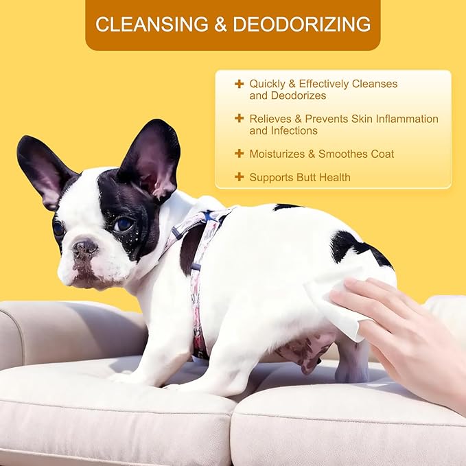MIOSSZI 260 Pcs Pet Cleaning Wipes Kit for Dogs & Cats Daily Cleaning Paws, Face Tear Stain & Full Body & Sensitive Skin, Gentle & Unscented, Hypoallergenic Ingredients Extra Thick Pet Grooming Wipes