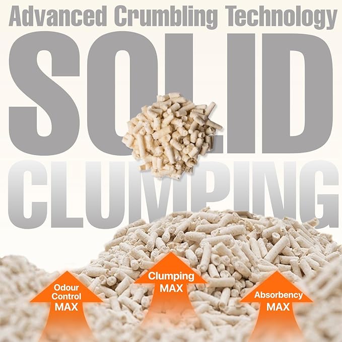 Michu Tofu Cat Litter Natural Clumping Tofu Cat Litter, Fast Clumping and Easily Scoop-able 5.5lb/88oz 5 Scents - Peach, 6 Pack