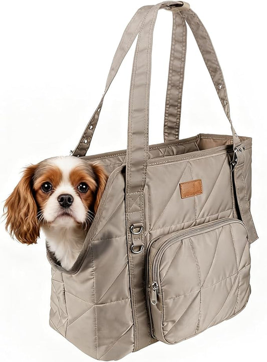 Dog Carriers for Small Dogs Pet Carrier Purse for Puppy and Cats Up to 10 lbs Stylish Tote Bag with Pockets Adjustable Shoulder Strap for Travel/Shopping