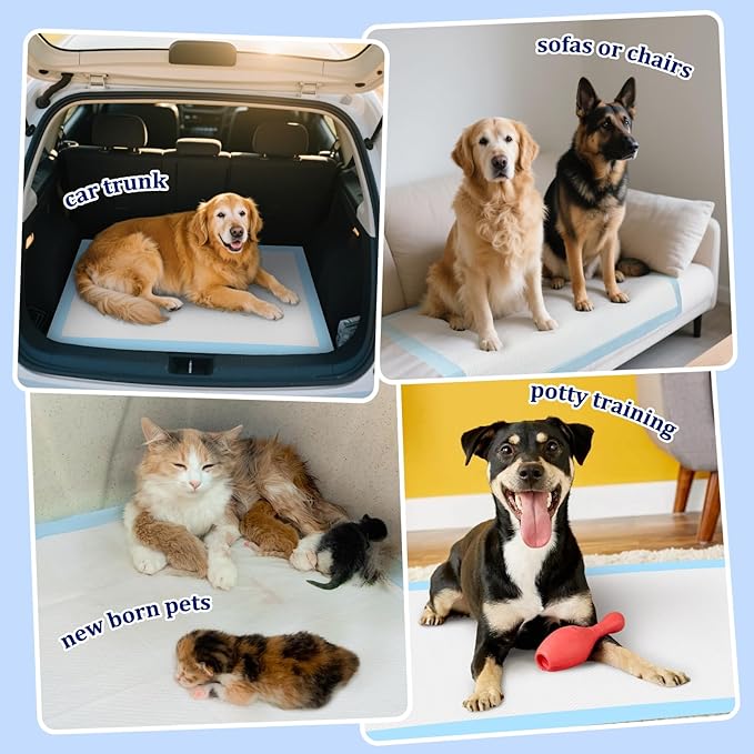 Ownpets XXXXL Puppy Training Pad 47"x31" 20 Count, Extra Large Giant Dog Pee Pads, Leak-Proof 6-Layer Pet Potty Training Pads Pee Pads with Quick-Dry Surface for Puppies, Cats, Rabbits