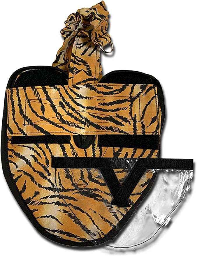 Hen Holster Wrap-Around Bird Diaper & Harness for Hens, Roosters, Ducks, Geese - with Removable Vinyl Liner, Adjustable Fit for Outdoor Adventures & Indoor Use - Easy to wear - XL, Tiger