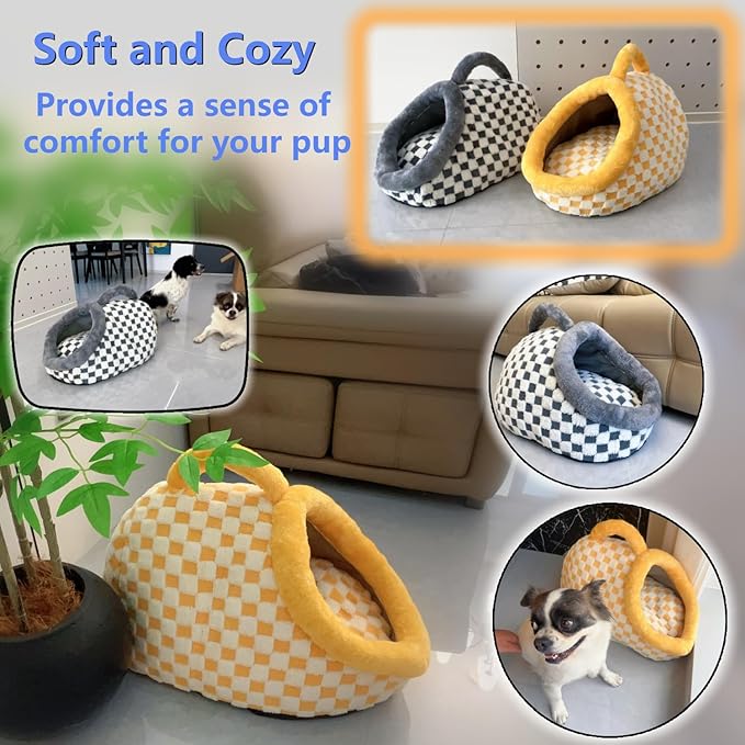Dog Bed Cat Bed (Grey, m) Dog Bed Cat Bed Medium with Large Indoor for Small Indoor Outdoor Dogs Cats Fluffy Calming，Round beds，Anxiety Washable -Medium