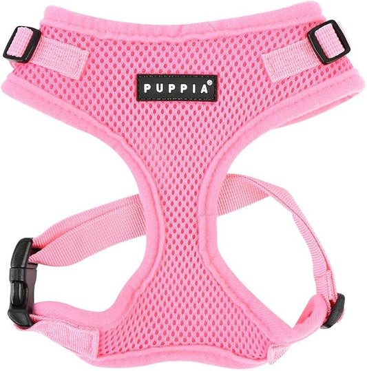 Authentic Puppia RiteFit Harness with Adjustable Neck, Pink, Extra-Large