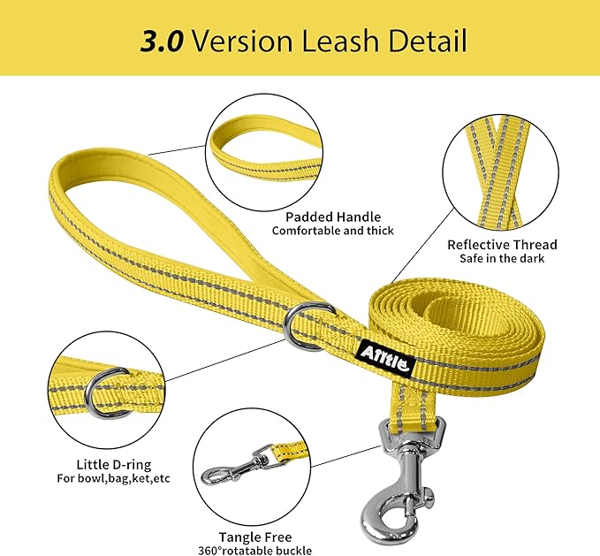 AIITLE Escape Proof Dog Harness - Step in Adjustable Puppy Vest No Choke Over with Breathable Mesh and Quick-Release Buckle for Summer- Outdoor Walking, Camping, Training for Medium Dogs Yellow XL