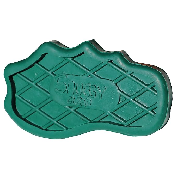 Grewal Equestrian Snuggy Clean Large Teeth Rubber Groomer Curry (Dark Green)