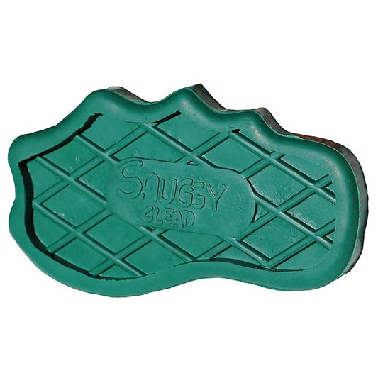 Grewal Equestrian Snuggy Clean Large Teeth Rubber Groomer Curry (Dark Green)