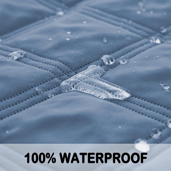 fuguitex Waterproof Dog Blanket Reversible for Small Dogs Resistant Leakproof Washable Couch Cushion Bed Protector Cover for Indoor Furniture Pet Friendly(30"*90",Violet Blue+ Light Blue)