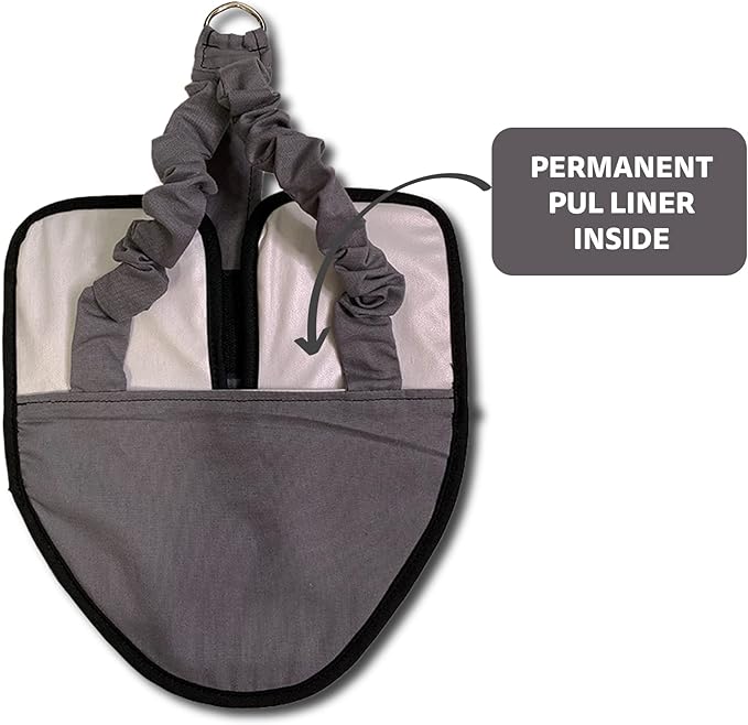 Hen Holster Bird Diaper, Wrap Around - for Hens, Roosters, Ducks, Leak-Proof Design, Comfortable Fleece Strap Bird Harness with Sewn-in Liner, Secure Hook and Loop Closure - XL, Gray