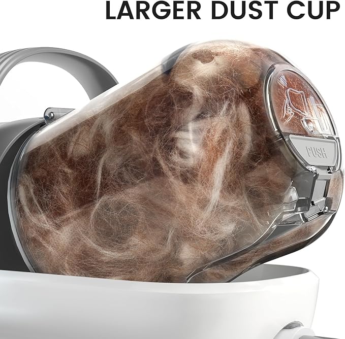 oneisall Dog Hair Vacuum & Dog Grooming Kit, Pet Grooming Vacuum with Pet Clipper Nail Grinder, 1.5L Dust Cup Dog Brush Vacuum with 7 Pet Grooming Tools for Shedding Pet Hair, Home Cleaning (Purple)