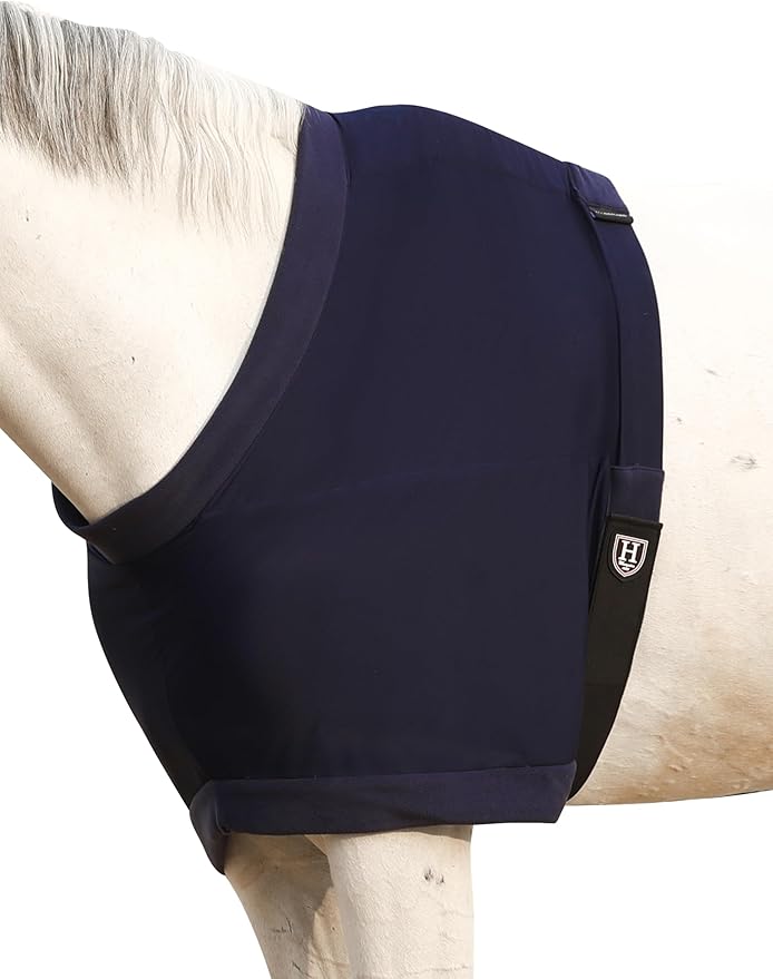 Harrison Howard Horse Shoulder Guard Thick Stretchy with Inner Soft Fleece Lining Adding Comfort Prevents Chafing Navy L