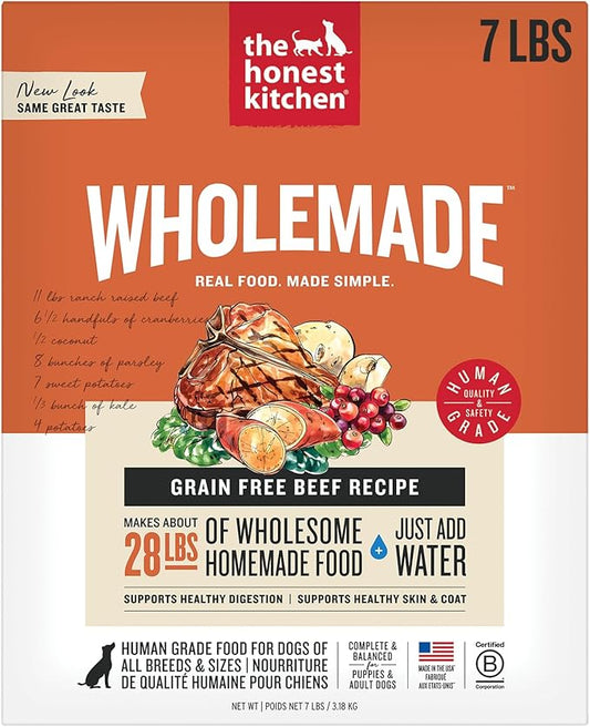 The Honest Kitchen Wholemade™ Grain Free Beef Dog Food, 7 lb Box
