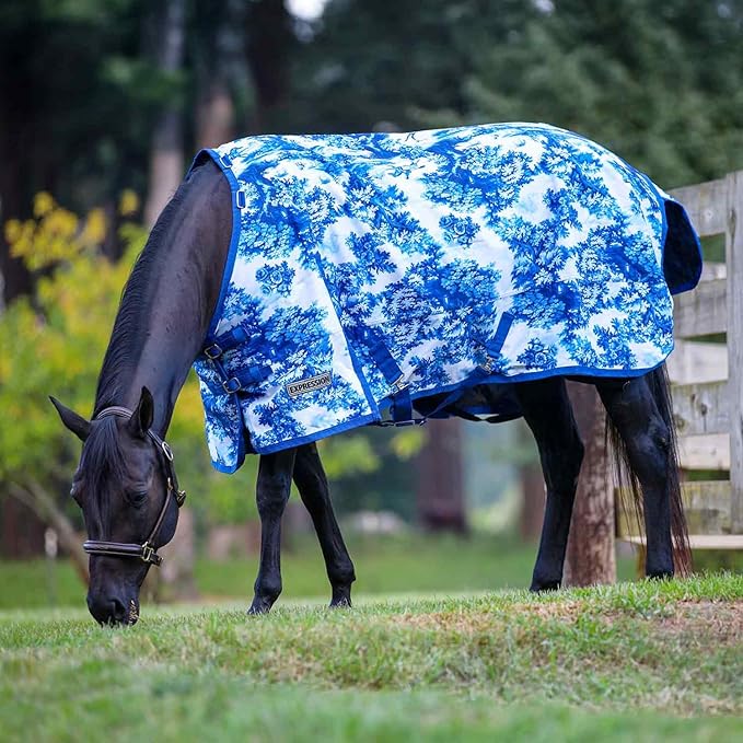 Jeffers Expression 1200 Denier Standard Neck Turnout Blanket for Horses, 66"- Water Proof, Breathable, 240 gram Polyfill, Medium Weight Warmth, Winter Protection for Stall, Barn – Equestrian Toile