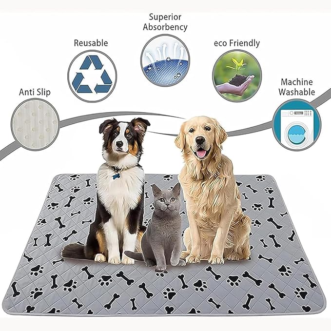 Puppypad Pee Pads for Dogs, 2026 Upgraded Washable Puppy Pad with Pheromones, PuppyPad.com Pee Pad - Leak & Odor Proof, Non-Slip Base, Easy to Clean & Reusable (Grey S: 15.7" × 23.6")