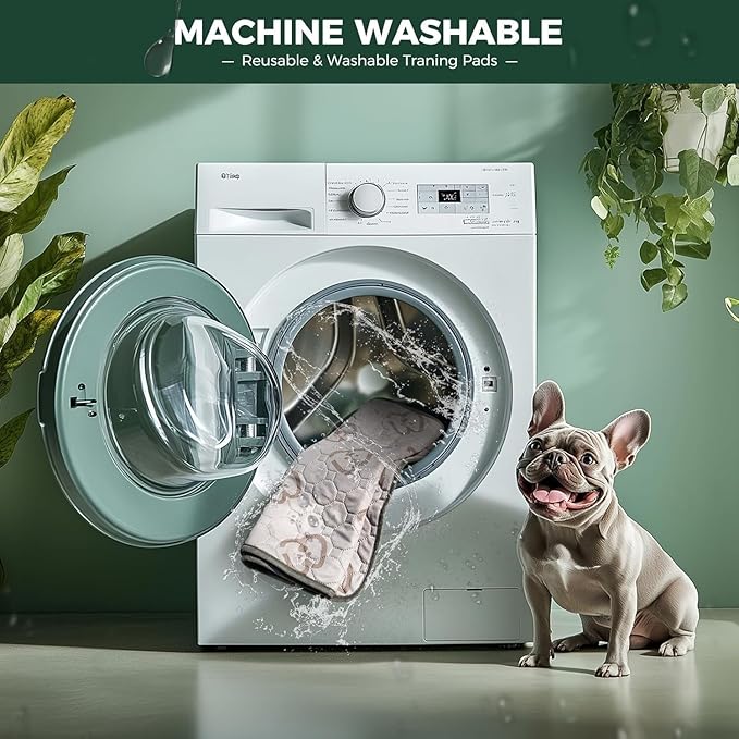 FXW Washable Pee Pads for Dogs, Puppy Pads with Super Absorbent, Specifically Designed for 36inch Cages, 35" × 23" Rectangle, Khaki, 4 Packs