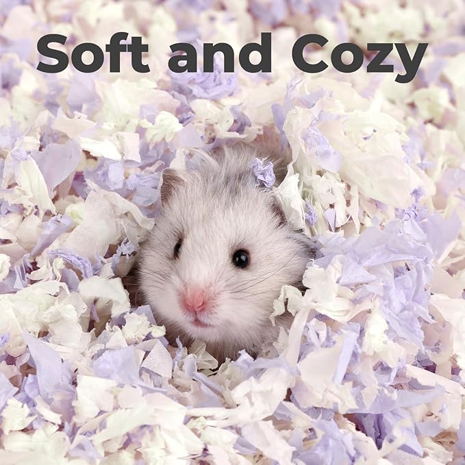 mini&moe Rabbit Bedding 23 Liters: Hamster Bedding Dust-Free and Odor Control Moisture Absorbent Natural Paper Small Pet Bedding - for Guinea Pigs, Hamsters, Rabbits, and Small Animal