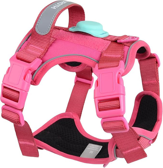 AUROTH Dog Harness Medium Sized Dog, Dog Vest Harness Medium Size Dog, Medium Dog Harness, No Pull Dog Harness for Medium Dogs with Handle, Rose Red M