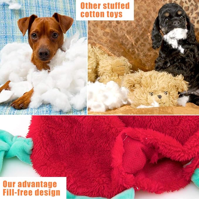 AWOOF Dog Toys No Stuffing, 5 Pack Dog Squeaky Toys Set Durable Dog Chew Toy for Pets Entertaining Toys Puppy Small Medium Large Dog