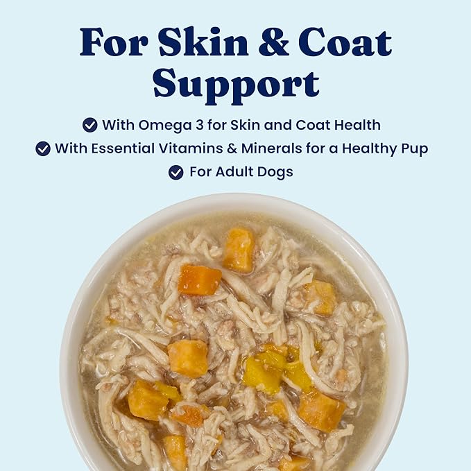 Solid Gold Wet Dog Food Topper & Meal Cups - for Adult & Senior Small Breed & Large Breed Dogs - W/Salmon, Chicken & Superfoods for Sensitive Stomachs, Gut Health & Skin & Coat Support - 3.5oz/6 Pack