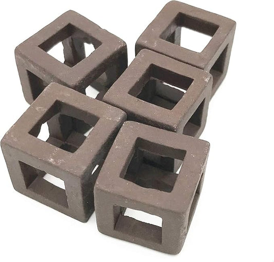 XMHF Ceramic Aquarium Small Fish Shrimp Crayfish Breeding Cube Block Shelter 5 Pcs