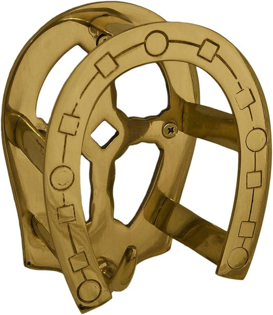 Brass Horseshoe Bridle Rack (Brass)