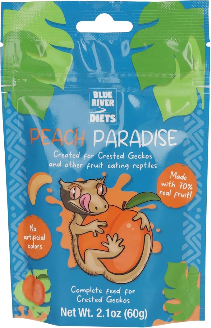 Crested Gecko Diet | Peach Paradise | All Natural Low Fat Complete Gecko Food | 2.1oz