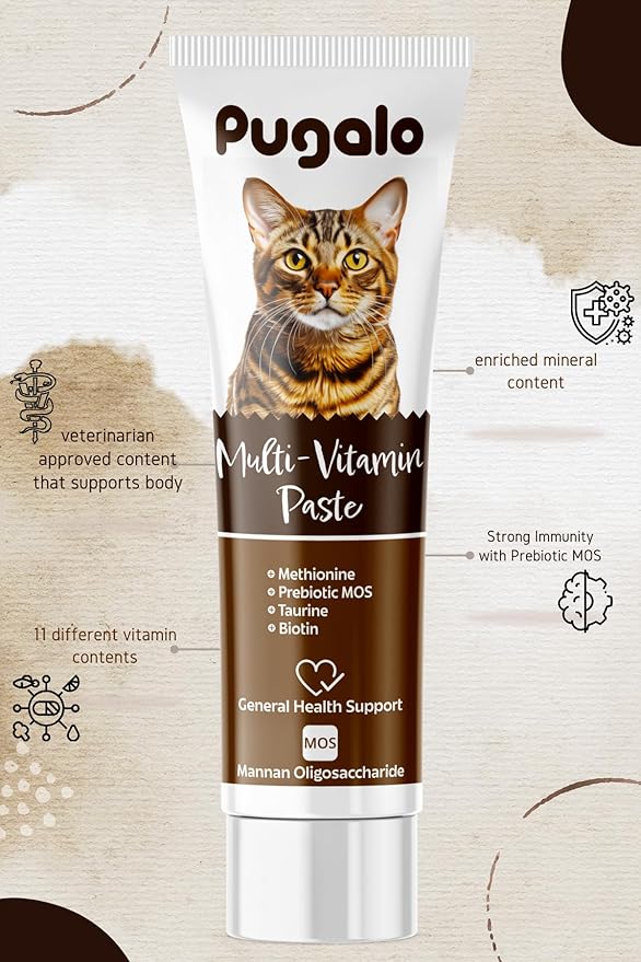Cat Multi Vitamin, Multivitamin for Cats, Lickable Multivitamin 100ml 3,5oz (Adult)
