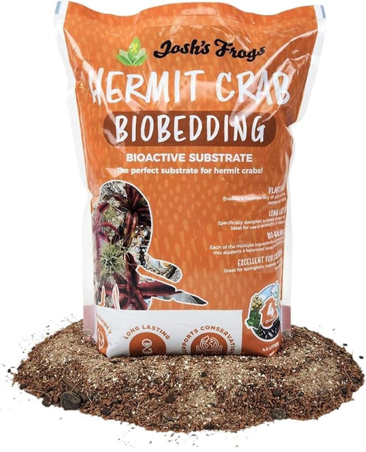 Josh's Frogs Hermit Crab BioBedding Bioactive Substrate (4 Quart (Sand Included))